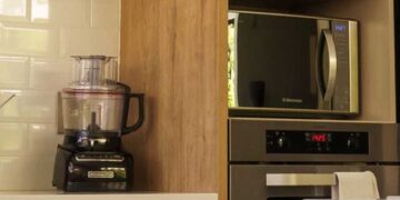 food processor in kitchen